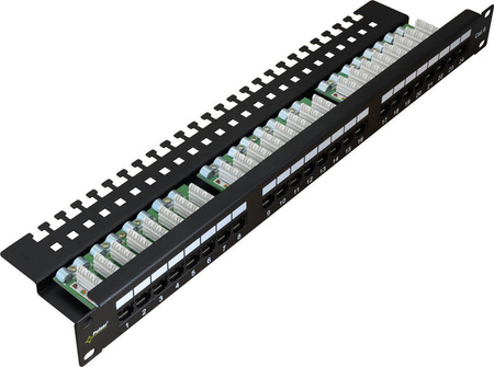 Patchpanel Pulsar RP-U24V6 wyposażony 24x U/UTP Cat6 1U 19”