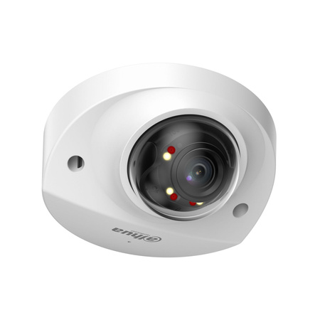 Kamera zewnętrzna do monitoringu IP Dahua IPC-HDBW2449F-AS-IL-0280B 4Mpx kopułkowa wandaloodporna stałoogniskowa 2,8mm, IR/LED 30m port microSD