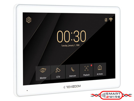 Unifon głośnomówiący Revizoom RM-T203HD WHITE z ekranem 10" 1024x800px, WiFi/LAN sterowanie smartfonem (Tuya)