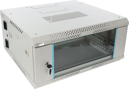 Szafa RACK 19" 4U 600x550 Pulsar RWDA465-G wisząca, przednia/tylna sekcja: 4,5x10cm, obciążenie do 60kg , do złożenia
