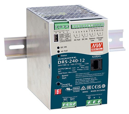 Zasilacz buforowy na szynę DIN Mean Well DRS-240-24 24VDC 10A 240W