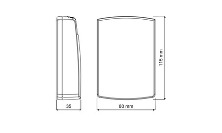 Terminal kontroli dostępu zewnętrzny Roger PRT64EM z czytnikiem kart Unique 125kHz (EM) z klawiaturą (standard: RACS 4 i Wiegand)