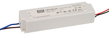 Zasilacz LED Mean Well LPV-60-15 15VDC 4A 60W IP67