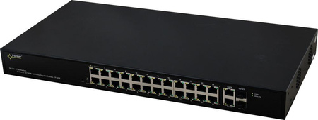 Switch 26 portowy Pulsar SF124 24xPoE + 2xUplink 10/100/1000 + 2xUplink SFP