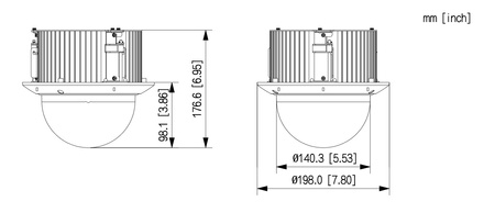 Kamera wewnętrzna do monitoringu IP Dahua SD52C232GB-HNR 2Mpx kopułkowa/obrotowa wandaloodporna zmiennoogniskowa 4,5-144mm wpuszczana w strop, port microSD