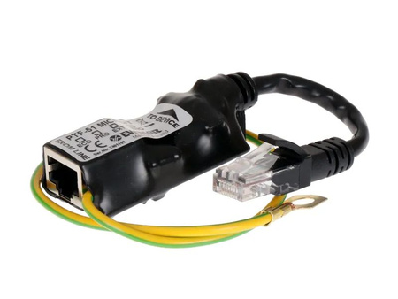 Ogranicznik przepięć 1-kanałowy serii EXT Ewimar PTF-51-EXT/PoE/Micro/T do sieci LAN miniaturowy w osłonie termokurczliwej