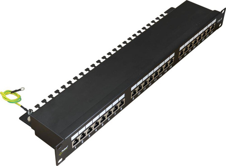 Patchpanel Pulsar RP-F24V6 wyposażony 24xF/FTP Cat6 1U 19”