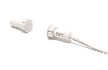 Kontaktron magnetyczny Satel B-2FL Ø12,7mm wpuszczany, biały