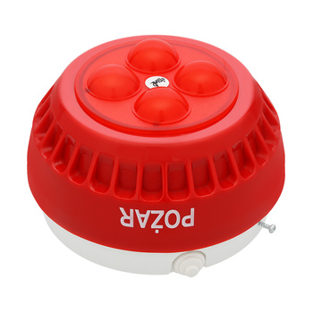 Sygnalizator optyczny W2 SO-P8/CC (3, 6, 9, 12 metrów), czerwona obudowa, czerwone światło