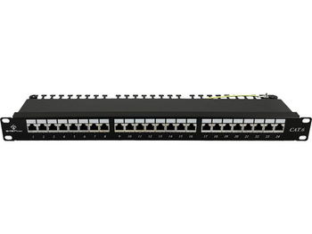 Patchpanel Alantec PKL001 NAVI LED wyposażony 24xS/FTP Cat6 1U 19”