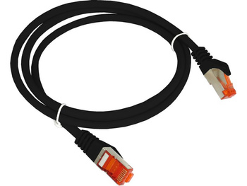 Patchcord Alantec KKS6CZA1.0 F/UTP kat. 6 PVC 1m czarny
