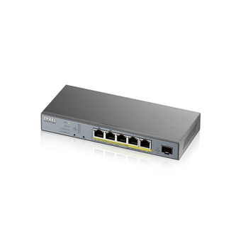 Switch 5 portowy zarządzalny gigabitowy Zyxel GS1350-6HP 5xPoE + SFP