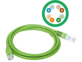 Patchcord Alantec KKU5ZIE2 U/UTP kat. 5e PVC 2m zielony