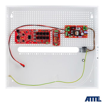 Zestaw do instalacyjny do monitoringu Atte IPUPS-8-20-H (obudowa ABOX-H + zasilacz buforowy AUPS-70-120-OF + przetwornica ASUC-100-480-OF + switch xPoE-10-20A-OF 8 portów PoE + 2 porty Gigabit Uplink)