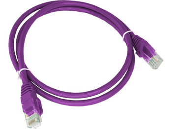 Patchcord Alantec KKU6AFIO0.5 kat. 6A U/UTP fioletowy 0,5m LSOH