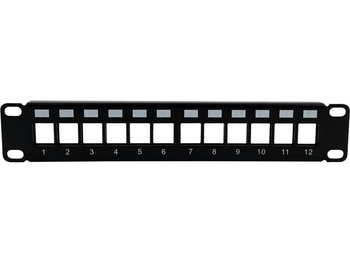 Patchpanel Alantec PK038 niewyposażony 12xKeystone 1U 10"
