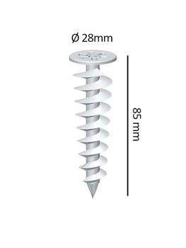 Ślimak / wkręt do styropianu Wkręt-Met WK-DS085 Ø2,8mm, L85mm (opak. 10szt)