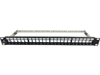 Patchpanel Alantec PK020 niewyposażony 24xKeystone z podporą 19" 1U