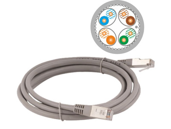 Patchcord Alantec KKS6ASZA3.0 S/FTP kat. 6A LSOH 3m szary