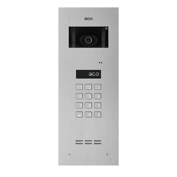 Stacja bramowa wielolokalowa ACO INSPIRO 4+ (G2) Inspiro+ (system P) Master/Slave wandaloodporna otwieranie kodem kamera 90/60° srebrna
