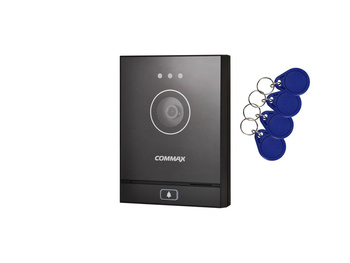 Stacja bramowa 1 lokal Commax CIOT-D21M/RFID CIOT natynkowa 4 breloki w zestawie otwieranie kartami Mifare kamera 95/55° czarna