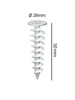 Ślimak / wkręt do styropianu Wkręt-Met WK-DS050 Ø2,8mm, L50mm (opak. 10szt)