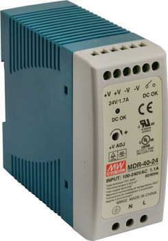 Zasilacz na szynę DIN Mean Well MDR-40-24 24VDC 1,7A 40,8W