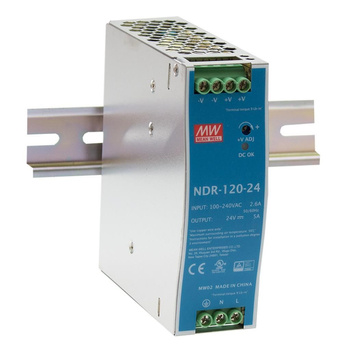 Zasilacz na szynę DIN Mean Well NDR-120-48 48VDC 2,5A 120W