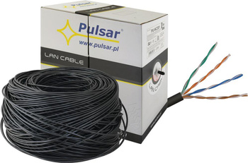 Przewód UTP skrętka Pulsar PU-NC301 kat. 5e, 24AWG, Cu, Fca, 305m zewnętrzny