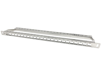 Patchpanel Alantec PK045 niewyposażony 24xKeystone z podporą 0,5U 19"