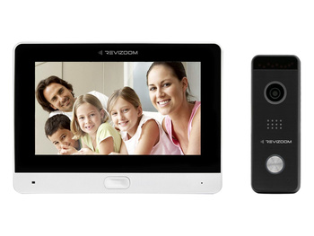 Zestaw wideodomofonu Revizoom RM-T471HD WHITE/RC-411HD unifon głośnomówiący 7" 1024x600px WiFi i stacja bramowa z kamerą 2Mpx, sterowanie smartfonem (Tuya)