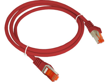 Patchcord Alantec KKS6ACZE0.25 S/FTP kat. 6A LSOH 0,25m czerwony