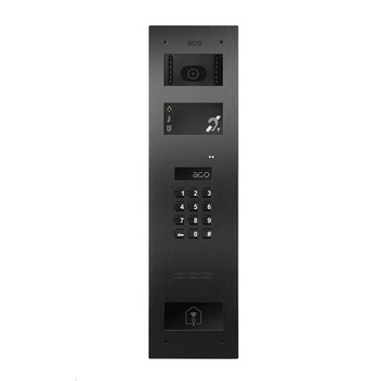 Stacja bramowa wielolokalowa ACO INSPIRO PMR 1+ (G2) Inspiro+ (system P) Master/Slave wandaloodporna otwieranie kodem i kartami Unique kamera 90/60°, z modułem dla osób z niepełnosprawnościami czarna