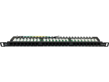 Patchpanel Alantec PK032 OPTIMUM wyposażony 24xU/UTP Cat5e 0,5U 19”