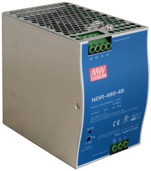 Zasilacz na szynę DIN Mean Well NDR-480-48 48VDC 10A 480W