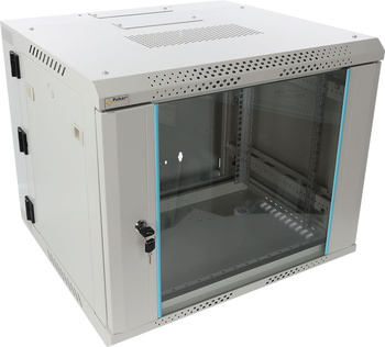 Szafa RACK 19" 9U 600x550 Pulsar RWDA965-G wisząca , przednia/tylna sekcja: 4,5x10cm, obciążenie do 60kg, do złożenia