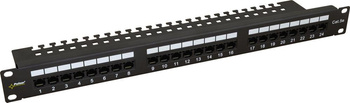 Patchpanel Pulsar RP-U24V5 wyposażony 24x U/UTP Cat5e 1U 19”