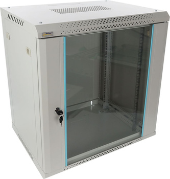 Szafa RACK 19" 12U 600x450 Pulsar RWA1264-G wisząca, możliwość montażu kółek / nóżek , do złożenia