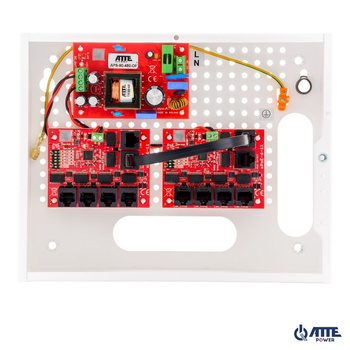 Zestaw do instalacyjny do monitoringu Atte IP-9-11-E (obudowa na rejestrator ABOX-E + zasilacz APS-90-480-OF +2x switch xPoE-6-11-OF ) 9 portów PoE + 1 port Uplink