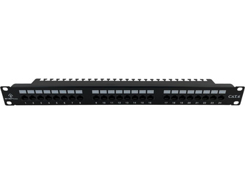 Patchpanel Alantec PK001 wyposażony 24xU/UTP Cat6 z półką 1U 19”