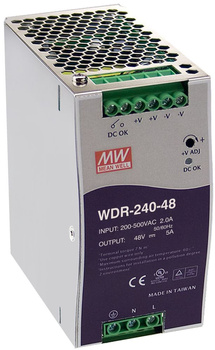 Zasilacz na szynę DIN Mean Well WDR-240-48 48VDC 5A 240W