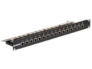 Ogranicznik przepięć 16-kanałowy serii ECO Ewimar PTF-516R-ECO/InPoE/A do sieci LAN z aktywnym iniektorem PoE w module RACK