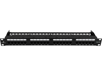Patchpanel Alantec PK051 wyposażony 24xU/UTP Cat6A 1U 19”