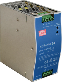 Zasilacz na szynę DIN Mean Well NDR-240-24 24VDC 10A 240W