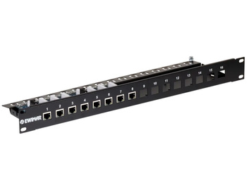 Ogranicznik przepięć 8-kanałowy serii ECO Ewimar PTU-58R-ECO/InPoE/A do sieci LAN z aktywnym iniektorem PoE w module RACK