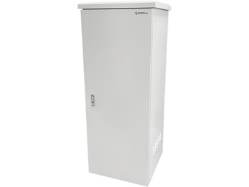 Szafa RACK 19" 32U Alantec SZ-32U-600-600-01-S stojąca IP55 zewnętrzna 600x600, 4 belki nośne, 4 przepusty kablowe szara, złożona