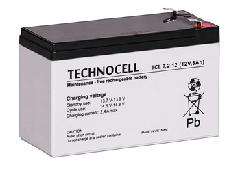 Akumulator Technocell TCL 7,2-12 T2 (12V 7,2Ah)