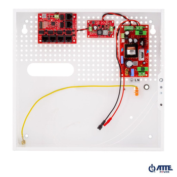 Zestaw instalacyjny do monitoringu Atte IPUPS-5-11-F (obudowa ABOX-F + zasilacz buforowy AUPS-70-120-OF + przetwornica ASUC-50-480-OF switch xPoE-6-11-OF 5 portów PoE + 1 port Uplink)