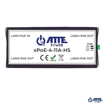 Switch 4 portowy Atte xPoE-4-11A-HS 3xPoE + 1xPoE IN