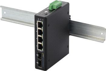 Switch 4 portowy gigabitowy Pulsar ISFG64-BT 4xPoE + 2xSFP mocowanie na szynę DIN